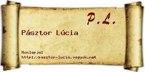 Pásztor Lúcia névjegykártya
